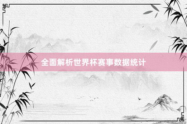 全面解析世界杯赛事数据统计